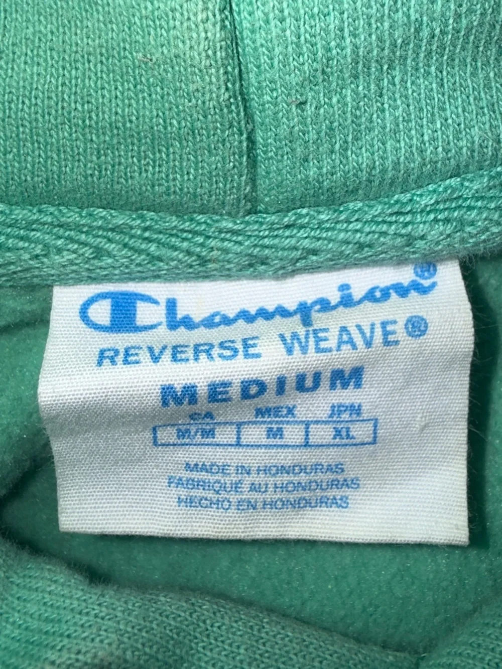 Champion Reverse Weave Blank Heavyweight Pullover Hoodie Mint Green Size M
